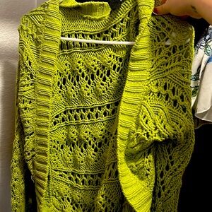 Sweaterworks Green Crochet Sweater💚